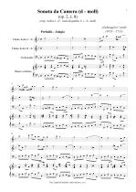 Náhled not [1] - Corelli Arcangelo (1653 - 1713) - Sonata da Camera - úprava - op. 2, č. 8, d moll