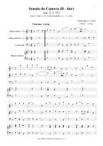 Náhled not [1] - Corelli Arcangelo (1653 - 1713) - Sonata da Camera - úprava - op. 2, č. 12, B dur