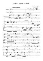 Náhled not [1] - Quantz Johann Joachim (1697 - 1773) - Triová sonáta c - moll
