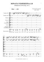 Náhled not [1] - Vejvanovský Pavel Josef (1640 - 1693) - Sonata Vespertina (transpozice z C do B)