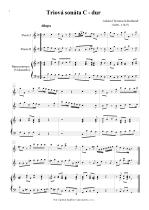 Náhled not [1] - Schickhardt Johann Christian (1681? - 1762) - Triová sonáta C - dur