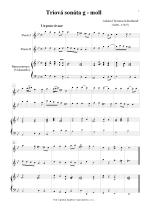 Náhled not [1] - Schickhardt Johann Christian (1681? - 1762) - Triová sonáta g - moll