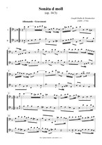 Náhled not [1] - Boismortier Joseph Bodin de (1689 - 1755) - Sonáta d - moll (op. 14, č. 3)