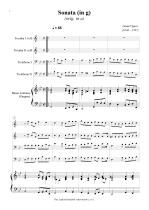 Náhled not [1] - Speer Daniel (1636 - 1707) - Sonata (transpozice z a do g - moll)