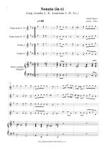 Náhled not [1] - Speer Daniel (1636 - 1707) - Sonata (e - moll) - úprava