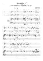 Náhled not [1] - Speer Daniel (1636 - 1707) - Sonata (e - moll) - úprava