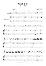 Náhled not [1] - Marcello Benedetto (1686 - 1739) - Sonáty pro zobcovou (in F) nebo příčnou flétnu a basso continuo č. 10 - 12