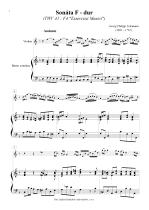 Náhled not [1] - Telemann Georg Philipp (1681 - 1767) - Sonáta F - dur (TWV 41:F4, „Essercizii Musici“)