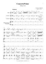 Náhled not [1] - Mancini Francesco (1672 - 1737) - Concerto Primo (d - moll - transpozice)