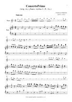 Náhled not [1] - Mancini Francesco (1672 - 1737) - Concerto Primo (d - moll - transpozice) - klav. Výtah