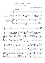 Náhled not [1] - Telemann Georg Philipp (1681 - 1767) - Triová sonáta e- moll (TWV 42 : e6)