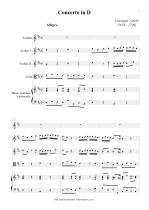 Náhled not [1] - Torelli Giuseppe (1658 - 1709) - Concerto in D