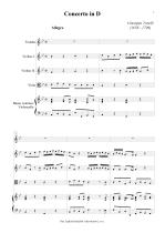 Náhled not [1] - Torelli Giuseppe (1658 - 1709) - Concerto in B (transpozice)