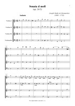 Náhled not [1] - Boismortier Joseph Bodin de (1689 - 1755) - Sonate d - moll (op. 34, č. 5)