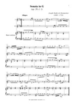Náhled not [1] - Boismortier Joseph Bodin de (1689 - 1755) - Sonata in G (op. 28, č. 1)