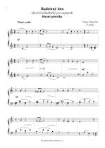 Náhled not [1] - Slimáček Milan (*1936) - „Radostný den“ (klavírní skladby pro nejmenší)