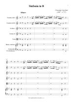Náhled not [1] - Jacchini Giuseppe Maria (1667 - 1727) - Sinfonia in B (transpozice)