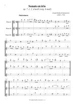 Náhled not [1] - Boismortier Joseph Bodin de (1689 - 1755) - Sonate en trio (op. 7 č. 2 /d moll/) - úprava
