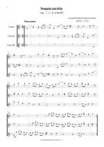 Náhled not [1] - Boismortier Joseph Bodin de (1689 - 1755) - Sonate en trio (op. 7 č. 4 /d moll/)