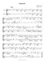 Náhled not [1] - Croft William (1678 - 1727) - Sonáty pro 2 zobcové /A,A/ nebo příčné flétny č. 4 - 6