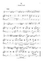 Náhled not [5] - Pepusch Johann Christoph (1667 - 1752) - Sonáty pro zobcovou (in F) nebo příčnou flétnu a basso continuo č. 4 - 6 (A second set of solos for the flute with a through bass for the bassoon, bassflute or harpiscord)