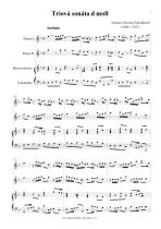 Náhled not [1] - Schickhardt Johann Christian (1681? - 1762) - Triová sonáta d moll