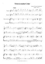Náhled not [1] - Schickhardt Johann Christian (1681? - 1762) - Triová sonáta G dur