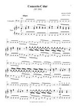 Náhled not [1] - Vivaldi Antonio (1678 - 1741) - Concerto C dur (RV 399) - klav. výtah