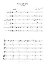 Náhled not [1] - Pepusch Johann Christoph (1667 - 1752) - Concerto in G (op. 8/2)