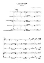 Náhled not [1] - Boismortier Joseph Bodin de (1689 - 1755) - Concerto in D (op. 26)