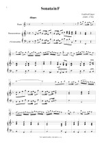 Náhled not [1] - Finger Gottfried (1660 - 1730) - Sonata in F