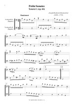 Náhled not [1] - Boismortier Joseph Bodin de (1689 - 1755) - Petite Sonates (op. 66/1 - 3)