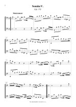 Náhled not [5] - Boismortier Joseph Bodin de (1689 - 1755) - Six sonates (op. 14/4-6)