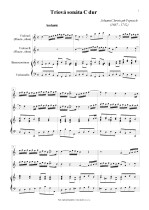 Náhled not [1] - Pepusch Johann Christoph (1667 - 1752) - Triová sonáta C dur