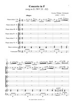 Náhled not [1] - Telemann Georg Philipp (1681 - 1767) - Concerto in F (TWV 53 : D2) - úprava