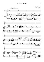 Náhled not [1] - Mysliveček Josef (1737 - 1781) - Concerto D dur (klavírní výtah)