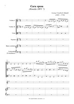 Náhled not [1] - Händel Georg Friedrich (1685 - 1759) - Cara sposa (Árie z opery Rinaldo HWV 7)