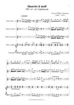 Náhled not [1] - Telemann Georg Philipp (1681 - 1767) - Quartett d moll (TWV 43:d1, Tafelmusik)