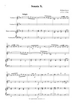 Náhled not [1] - Boyce William (1711 - 1779) - Sonata X. (e moll)