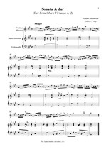 Náhled not [1] - Mattheson Johann (1681 - 1764) - Sonata A dur (Der brauchbare Virtuoso n. 3)
