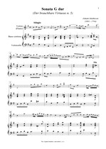 Náhled not [1] - Mattheson Johann (1681 - 1764) - Sonata G dur (Der brauchbare Virtuoso n. 5)