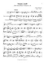 Náhled not [1] - Mattheson Johann (1681 - 1764) - Sonata e moll (Der brauchbare Virtuoso n. 6)