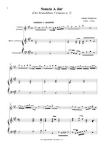 Náhled not [1] - Mattheson Johann (1681 - 1764) - Sonata A dur (Der brauchbare Virtuoso n. 7)