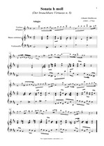 Náhled not [1] - Mattheson Johann (1681 - 1764) - Sonata h moll (Der brauchbare Virtuoso n. 8)