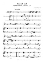 Náhled not [1] - Mattheson Johann (1681 - 1764) - Sonata h moll (Der brauchbare Virtuoso n. 12)