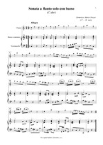 Náhled not [1] - Dreyer Domenico Maria (17. - 18. stol.) - Sonata a flauto solo con basso (Biblioteca Palatina 3)