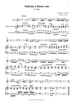Náhled not [1] - Valentini Giuseppe (1681 - 1753) - Sinfonia a flauto solo e basso (Biblioteca Palatina 10)