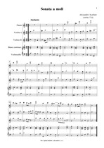 Náhled not [1] - Scarlatti Alessandro (1659 - 1725) - Sonata a moll