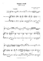 Náhled not [1] - Telemann Georg Philipp (1681 - 1767) - Sonata e moll (TWV 41:e4)