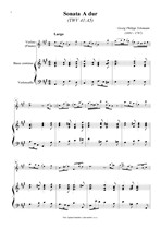 Náhled not [1] - Telemann Georg Philipp (1681 - 1767) - Sonata A dur (TWV 41:A5)